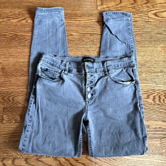 Express Legging Mid Rise Skinny Jean Button Fly - Picture 7 of 16
